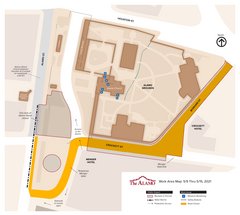 Map showing Alamo area construction for the week of May 9.