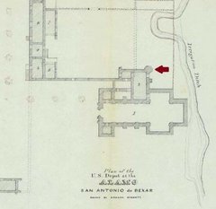 Map of the Alamo by U.S. Army Sergeant Edward Everett