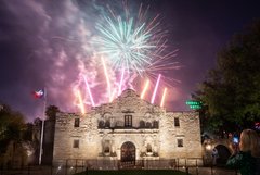 Fireworks over Alamo Church
