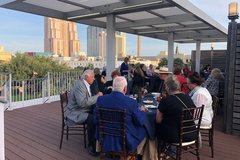 People eating on the terrace