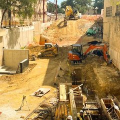 Construction area of Paseo del Alamo