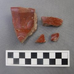 Red pieces of ceramic sherds