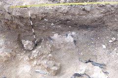 Inside of dirt excavation area