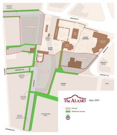 Map of Alamo Area construction in September 2024
