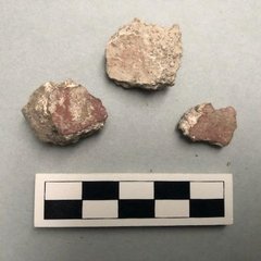 Fragments of mortar and plaster