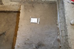 Three stair levels in an excavation unit