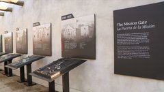 Models of Alamo plaza over time in Mission Gate