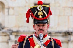 Living historian dressed as a Mexican soldier