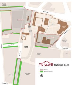 Map of Alamo area construction October 2025