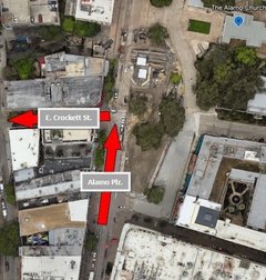 Map of Alamo construction August 4, 2023