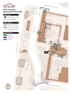 Map of Construction Work Near Alamo on September 23