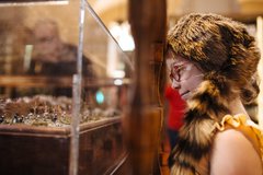 Child looking at an exhibit