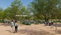 Rendering of future Plaza de Valero community gathering space