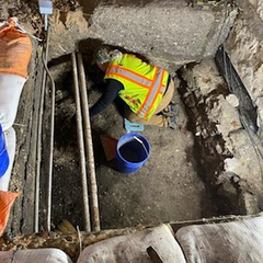 Inside of an Alamo excavation unit