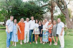 Group smiling in Alamo Gardens