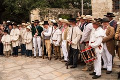 Immortal 32 Ceremony in front of the Alamo