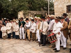 Immortal 32 Ceremony in front of the Alamo