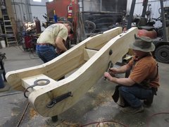 Construction of carriage to hold 18 pounder cannon