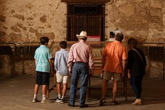 Visitors inside Alamo Church