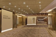 Rendering of lobby of events center with name Steves Family Events Center