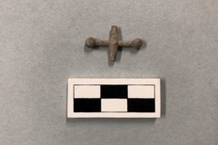 Metal jack game piece artifact