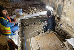Inside an excavation unit