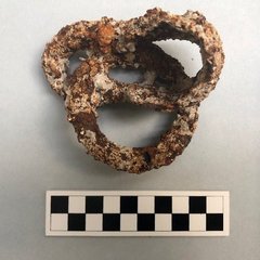 Artifact that appears to be two links of joined chain