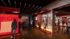 Interior view of museum gallery