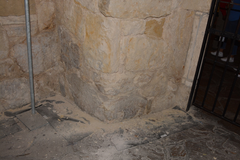 Black Paper on ground inside Alamo Church Black Paper on ground inside Alamo Church