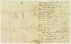 Historic document with handwriting, front side