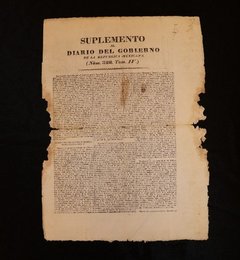 Historical document from General Antonio Lopéz de Santa Anna
