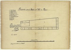 Plan for the military barracks of San Antonio de Bexar, 1805.
