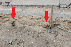 Evidence of Rail System Below Ground evidence of rail system