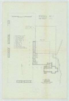 1848 Plan Map depicting Alamo grounds