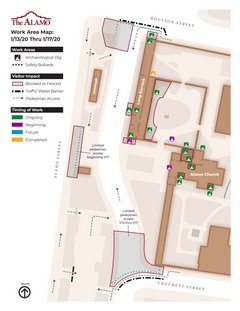 Map of Construction Work Near Alamo on January 13