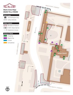 Map of Construction Work Near Alamo on January 6