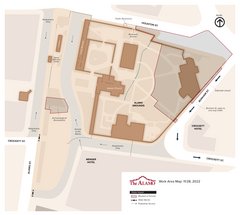 Map of Construction Work Near Alamo on November 28, 2022