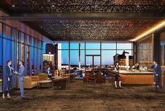 Rendering of bar set up for evening event