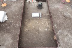 Rectangular surface inside an excavation unit