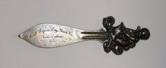 Silver letter opener with engraving