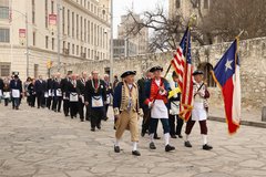 Grand Lodge freemasons marching to the Alamo