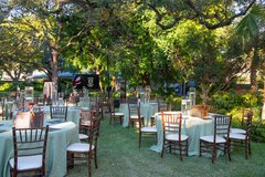 Dining tables in gardens