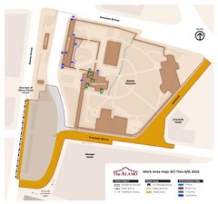 Map of Construction Work Near Alamo on August 3rd construction work map alamo august 3rd