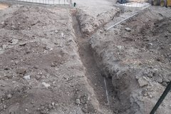 Electrical trenches south of the Mission Gate construction