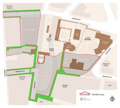 Map of Alamo area construction in October 2024
