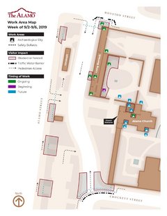 Map of Construction Work Near Alamo on September 2