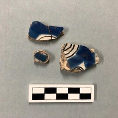Colored ceramic fragments