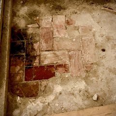Floor tiles revealing variation in color