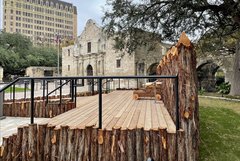 Side view of the Alamo Palisade Exhibit