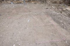 Pink lines to note excavation units in project area